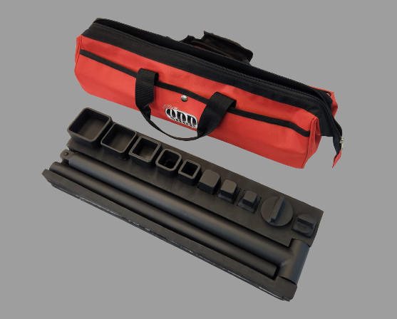 Plumbing cleanout plug wrench set – plumbing tool – cleanout cap – Red case