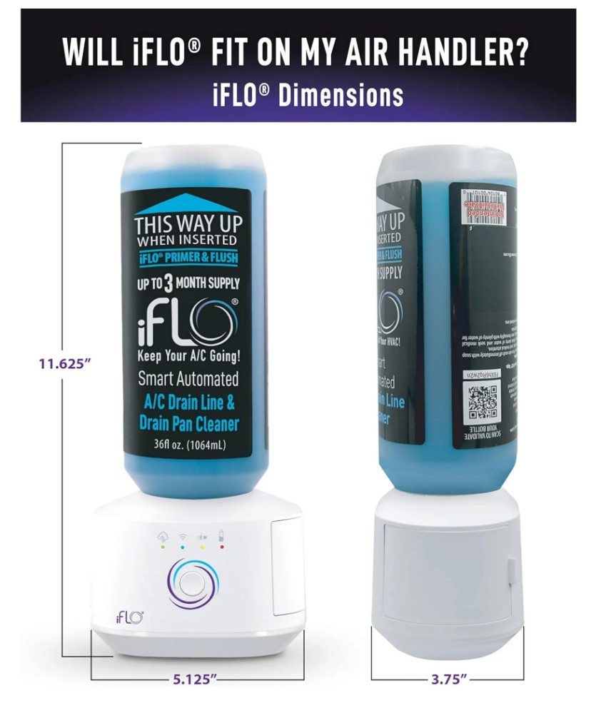iFLO Smart Automated A/C Drain Line Cleaner HVAC 3 Month Refill Kit System New