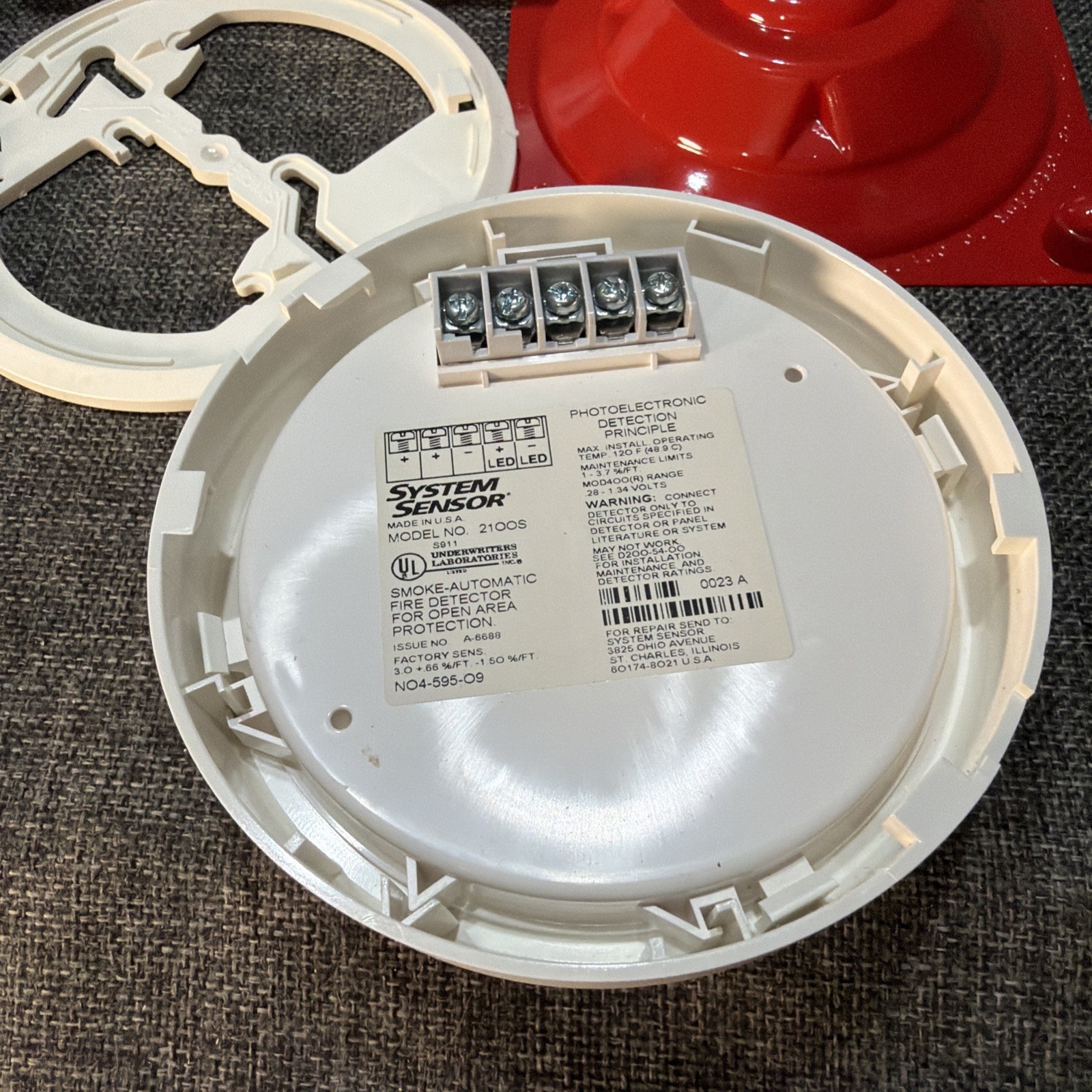 System Sensor 2100TS Photoelectronic Detection Smoke Thermal Detector Fire Alarm