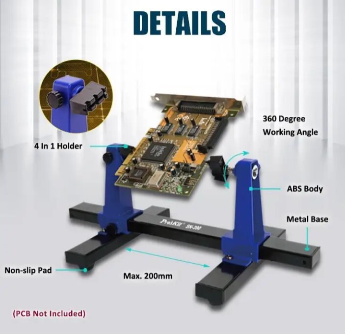 Pro’s Kit SN-390 Adjustable 360° PCB Clamp Fixture Jig Tool Frame Assembly Stand
