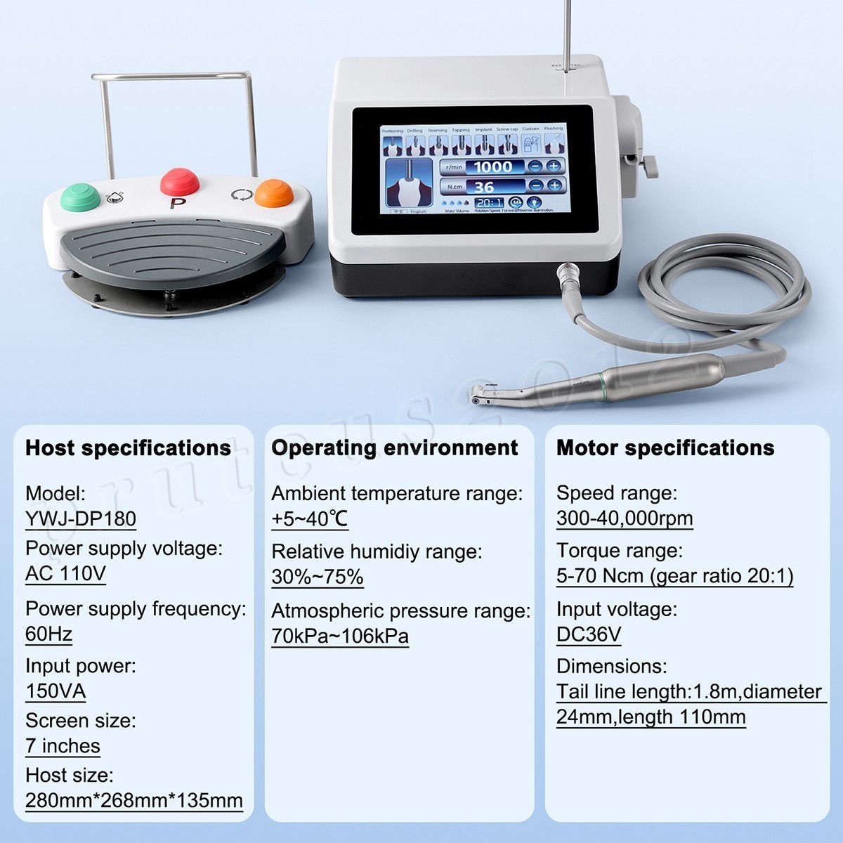 Dental Implant System Motor Surgical Brushless Motor+20:1 LED Handpiece YBB