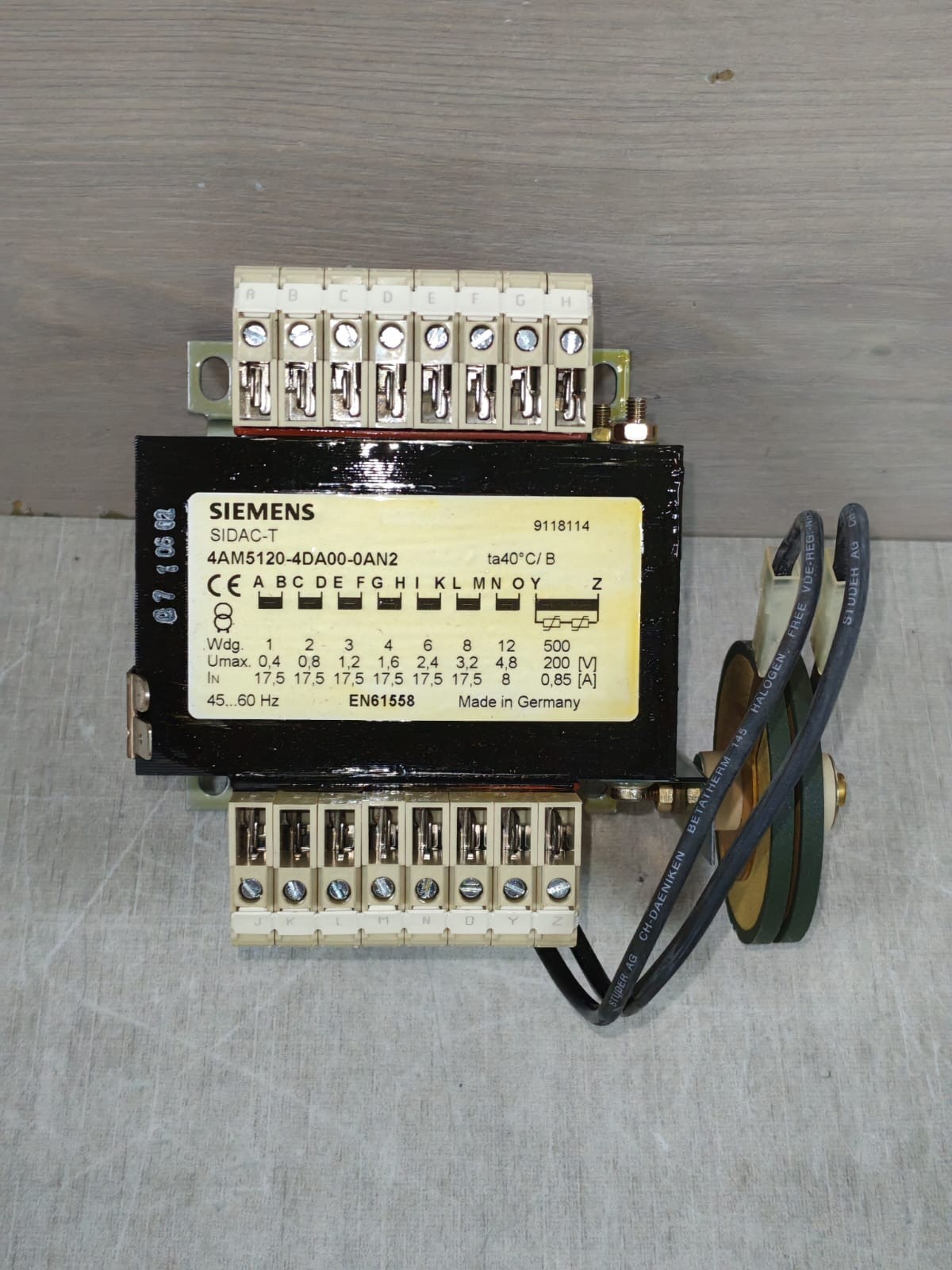 SIEMENS SIDAC-T 4AM5120-4DA00-0AN2 TRANSFORMER