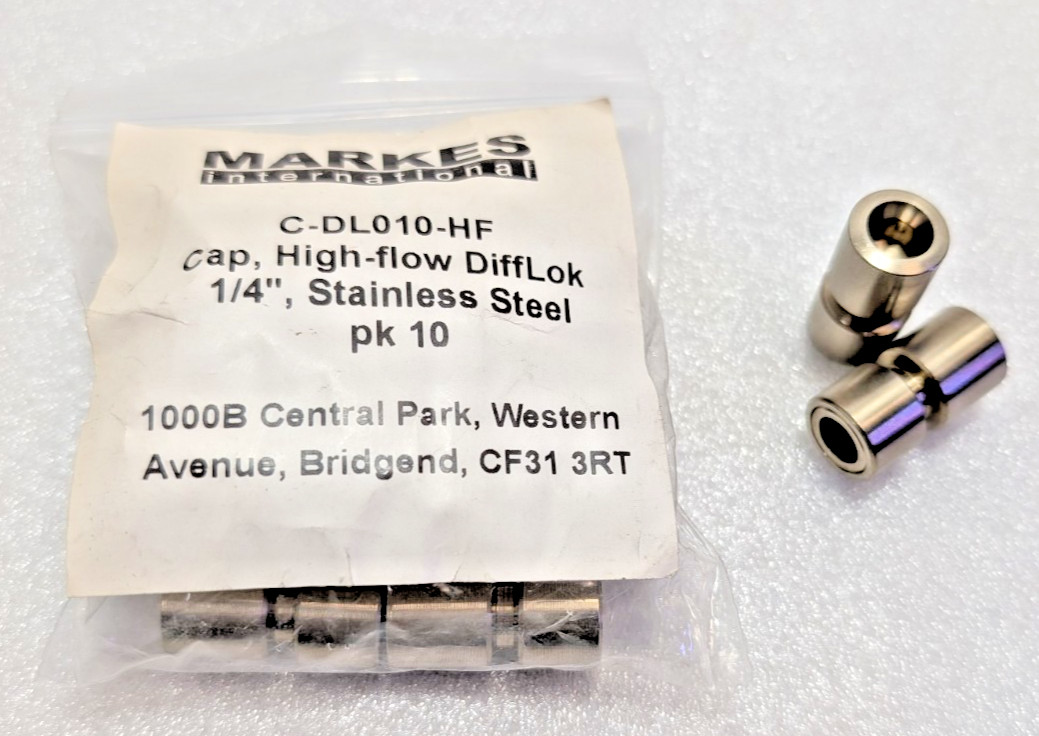 New Markes International C-DL010-HF High-flow 1/4″ Stainless Steel Pk of 10