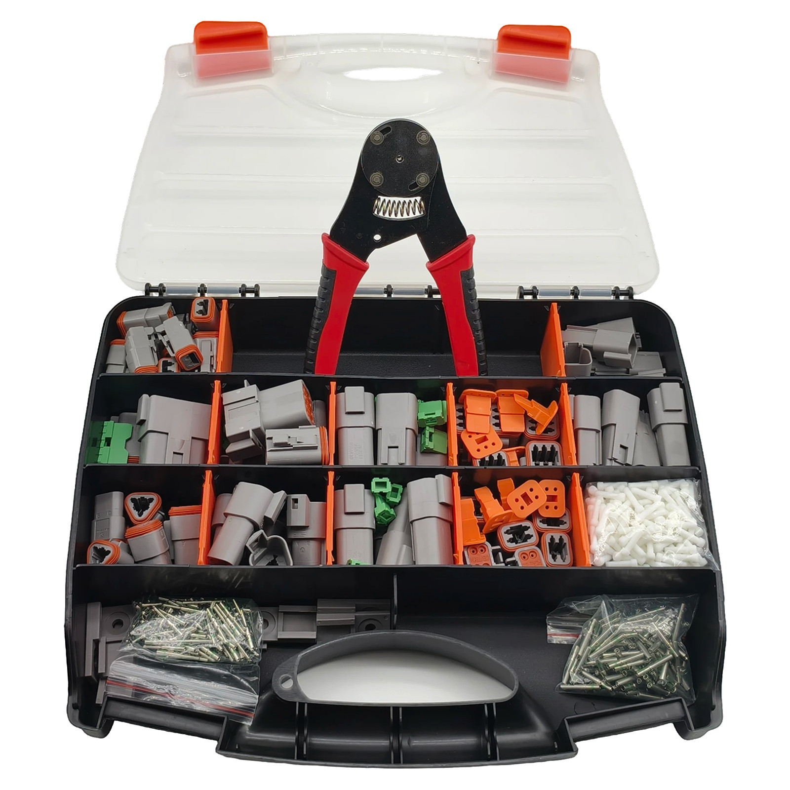 New 1750Pcs Deutsch DT Connector Plug Kit With Deutsch Crimp Tool Auto Marine