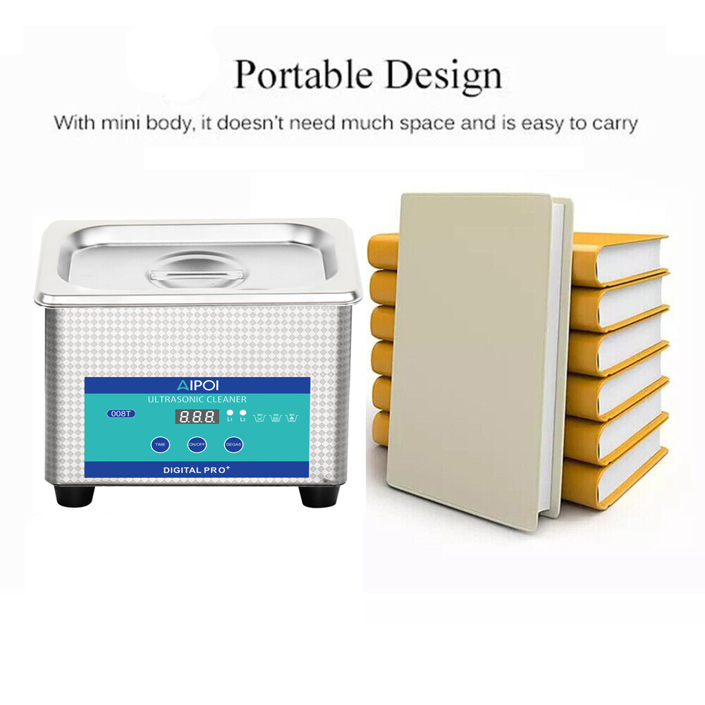 800mL Stainless Steel Ultrasonic Cleaner Jewelry Watch Glasses Cleaning Machine