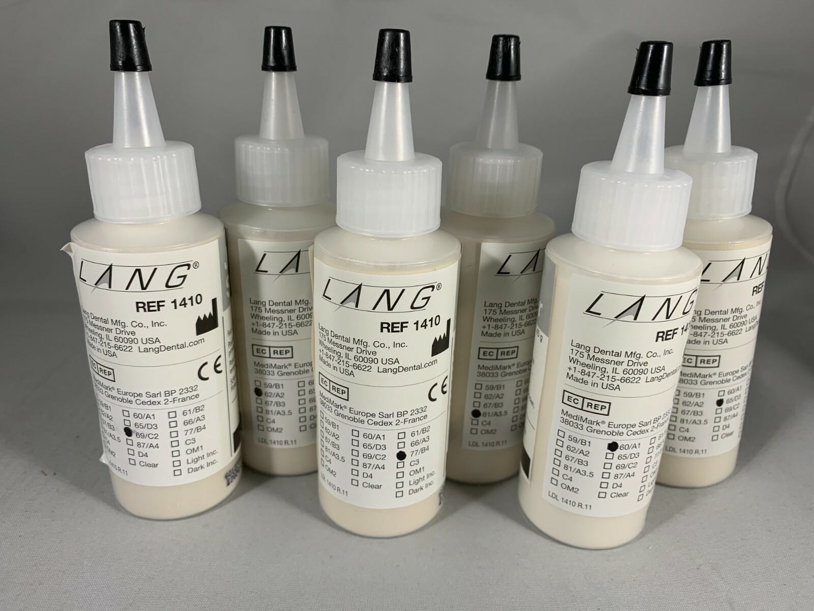 Lang Jet Tooth Shade Fast Curing C&B Acrylic Resin Powder (45 g) Dental