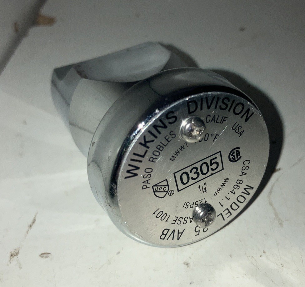 Wilkins 35A AVD Pressure Vacuum Breaker Assembly 1/4″ 125 PSI