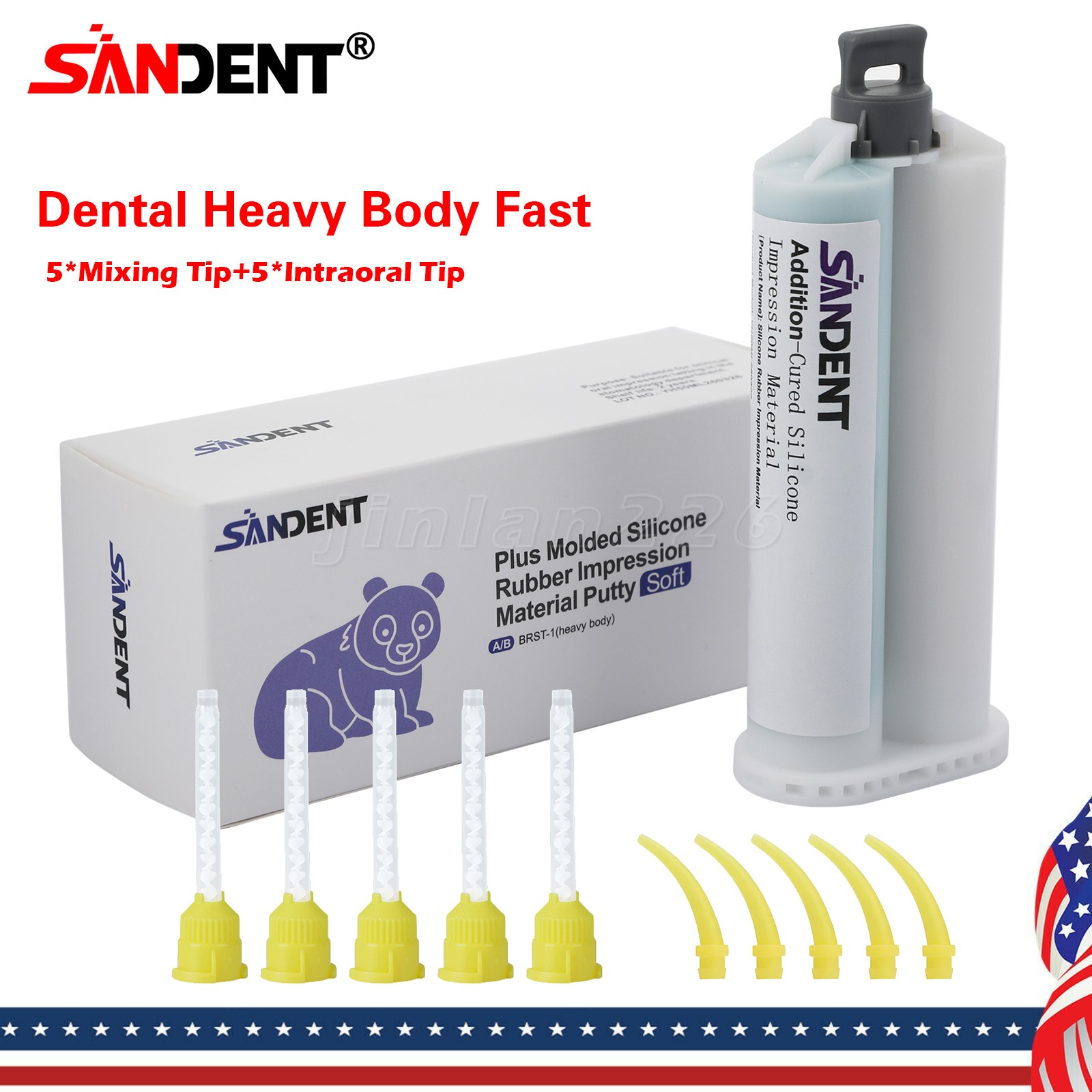 4 x Heavy Body Regular Set Dental Vinyl Polysiloxane Impression Material VPS PVS