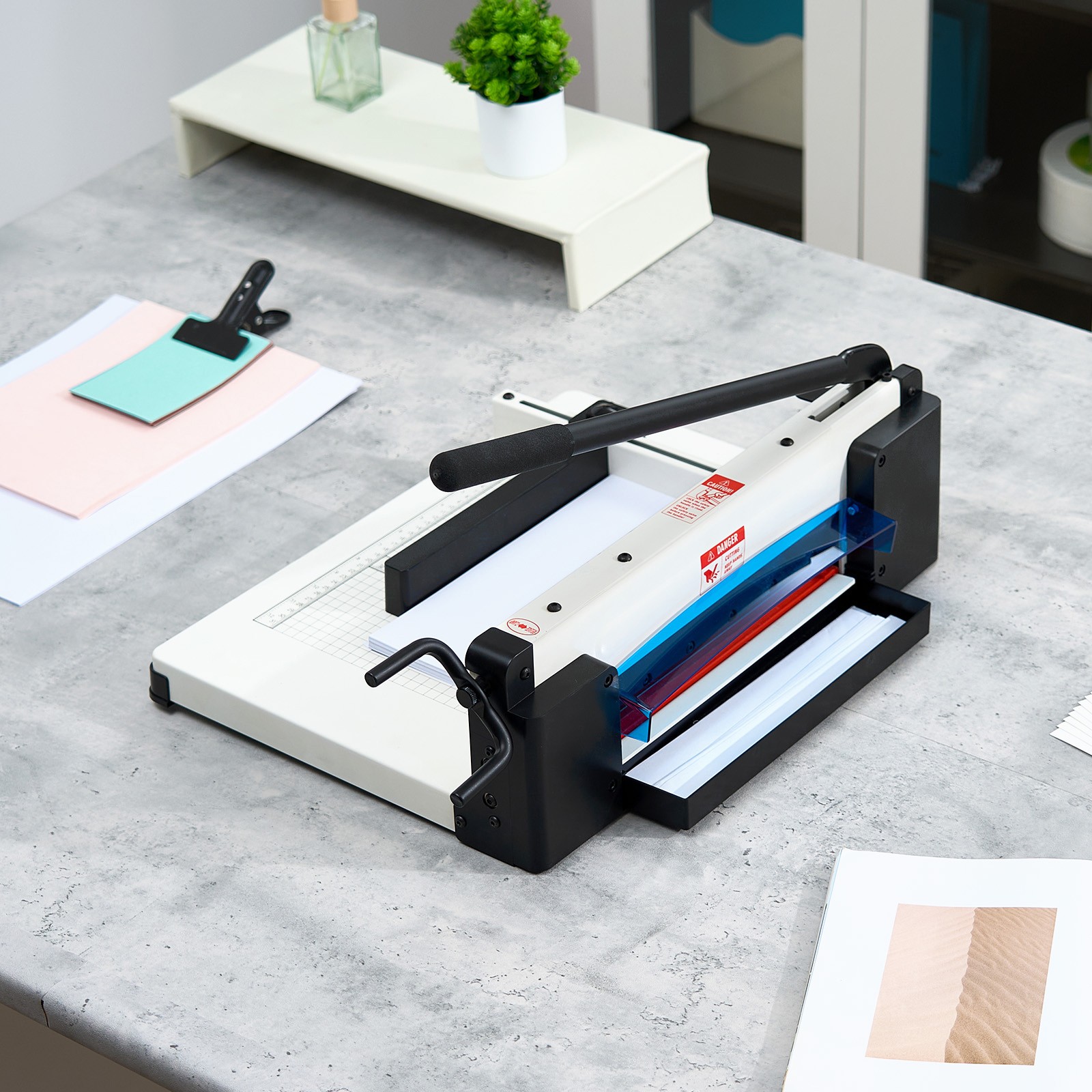 Uimoso Paper Cutter 12″A4 Guillotine Paper Trimmer 400 Sheet Capacity Metal Base
