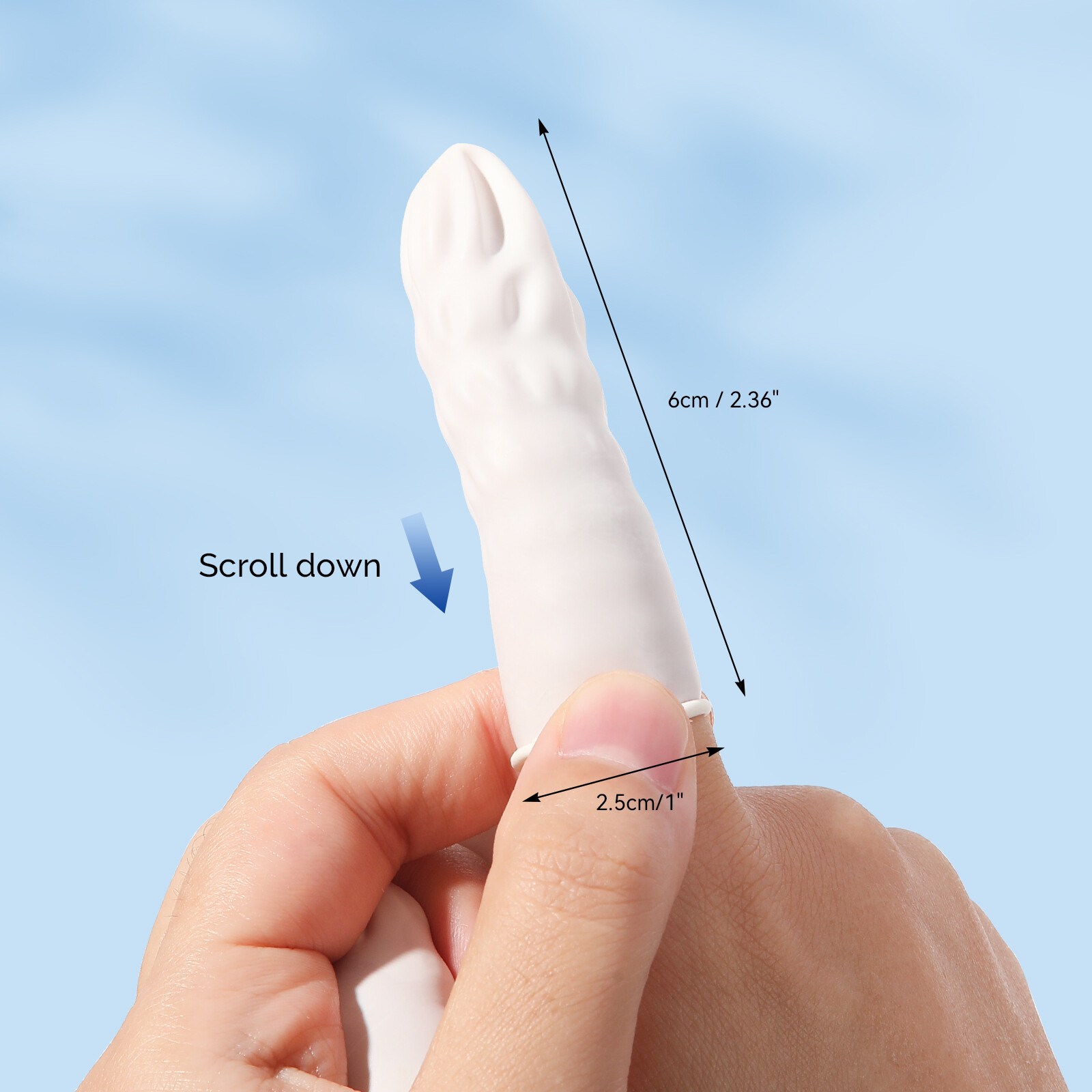 JMU Latex Finger Cots Fingertip Protective Finger Cots Powder Free, Medium