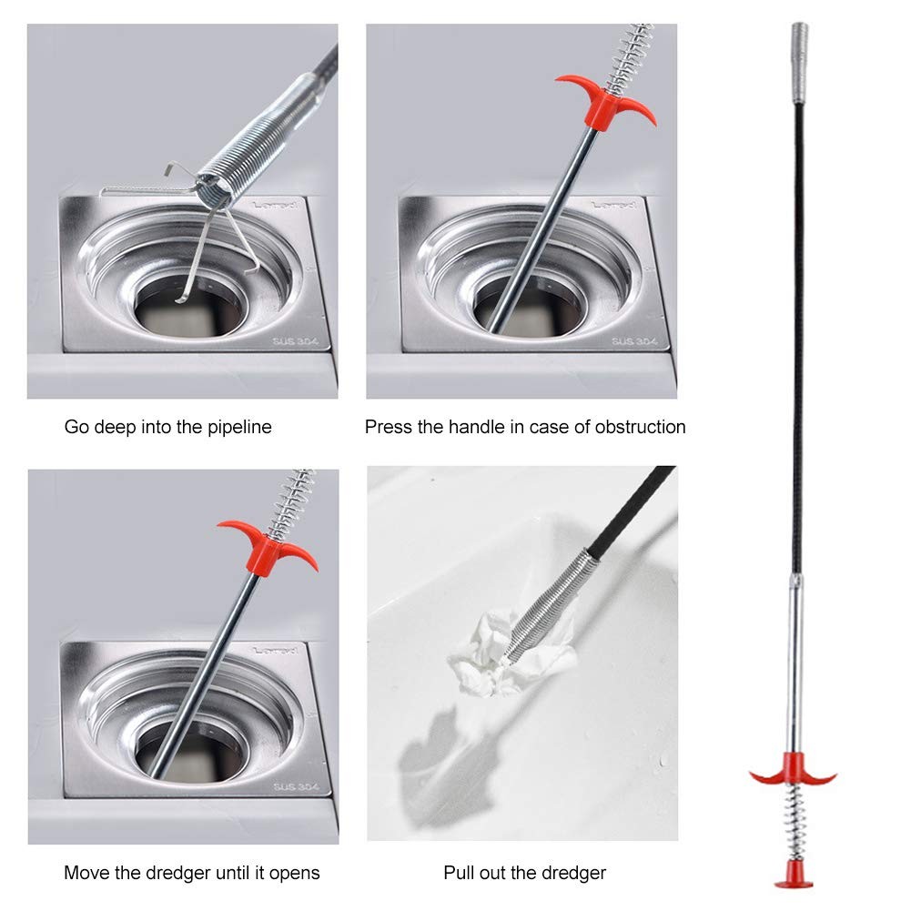 EKDJKK Plumbing Grabber, Sink Flexible 24 Inch, As Picture Show
