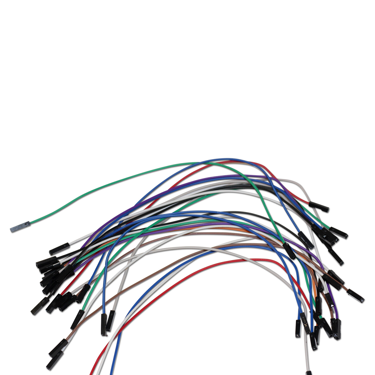 Single 1 Pin Dupont Connect Jumper Wire 20cm 24AWG Female to Female Line 10pcs
