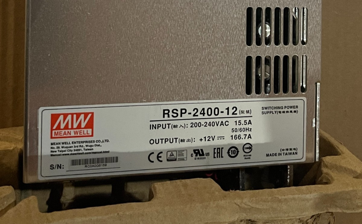 Mean Well RSP-2400-12 Power Supply 2000W 12V NEW IN BOX SALE