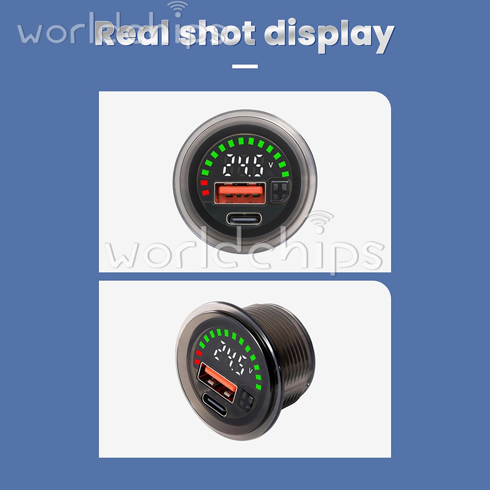 DC 7-30V Waterproof Digital Voltage Battery Capacity Level Indicator Voltmeter