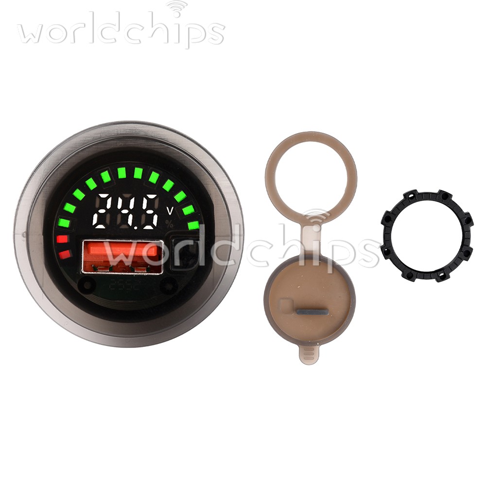 DC 7-30V Waterproof Digital Voltage Battery Capacity Level Indicator Voltmeter