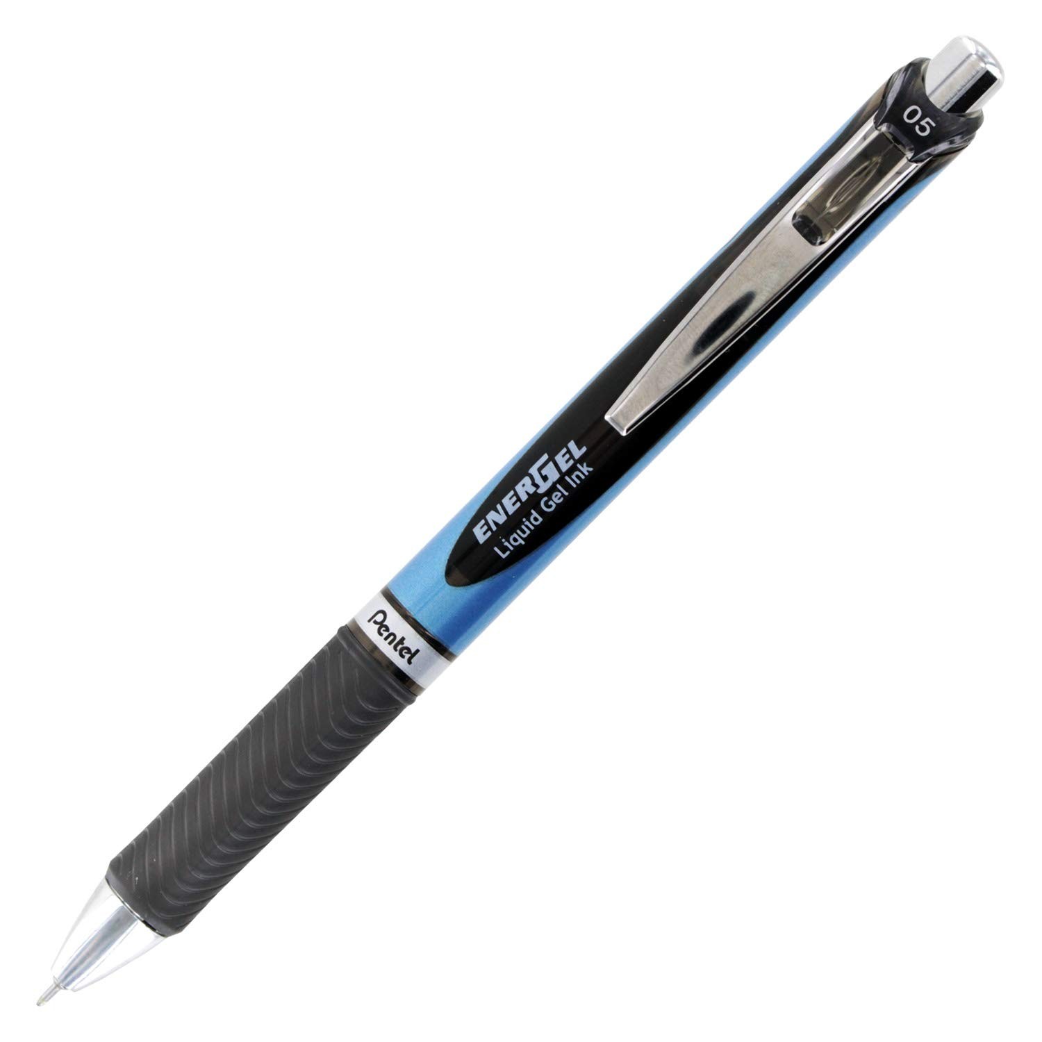 Pentel EnerGel RTX Retractable Liquid Gel Pen 0.5mm 5 Count (Pack of 1), Blue