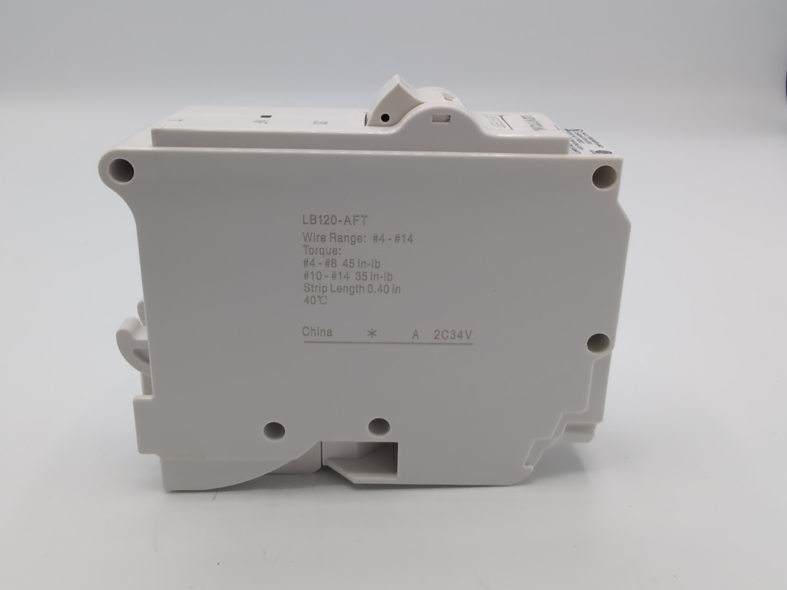 Leviton LB120-AFT 20A 1-Pole AFCI Thermal Magnetic Branch Circuit Breaker
