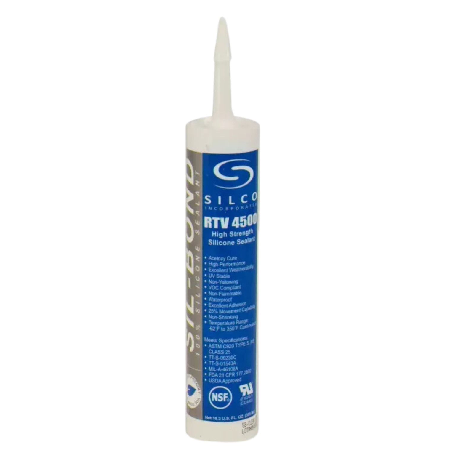 CASE OF 24 SILCO Food Grade RTV Silicone Sealant Adhesive BLACK 10.3oz