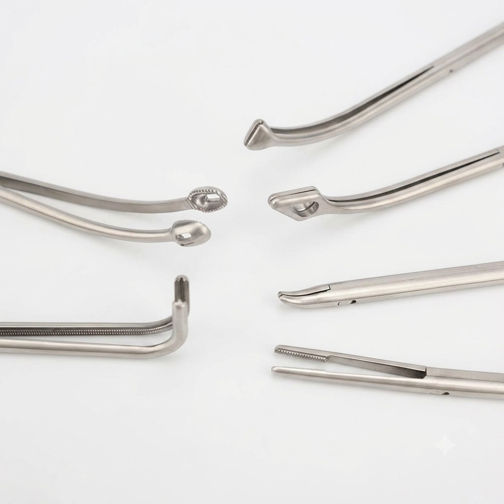 6Pcs set Thoracoscopic Surgical Instruments Set Thoracotomy Tissue Forceps