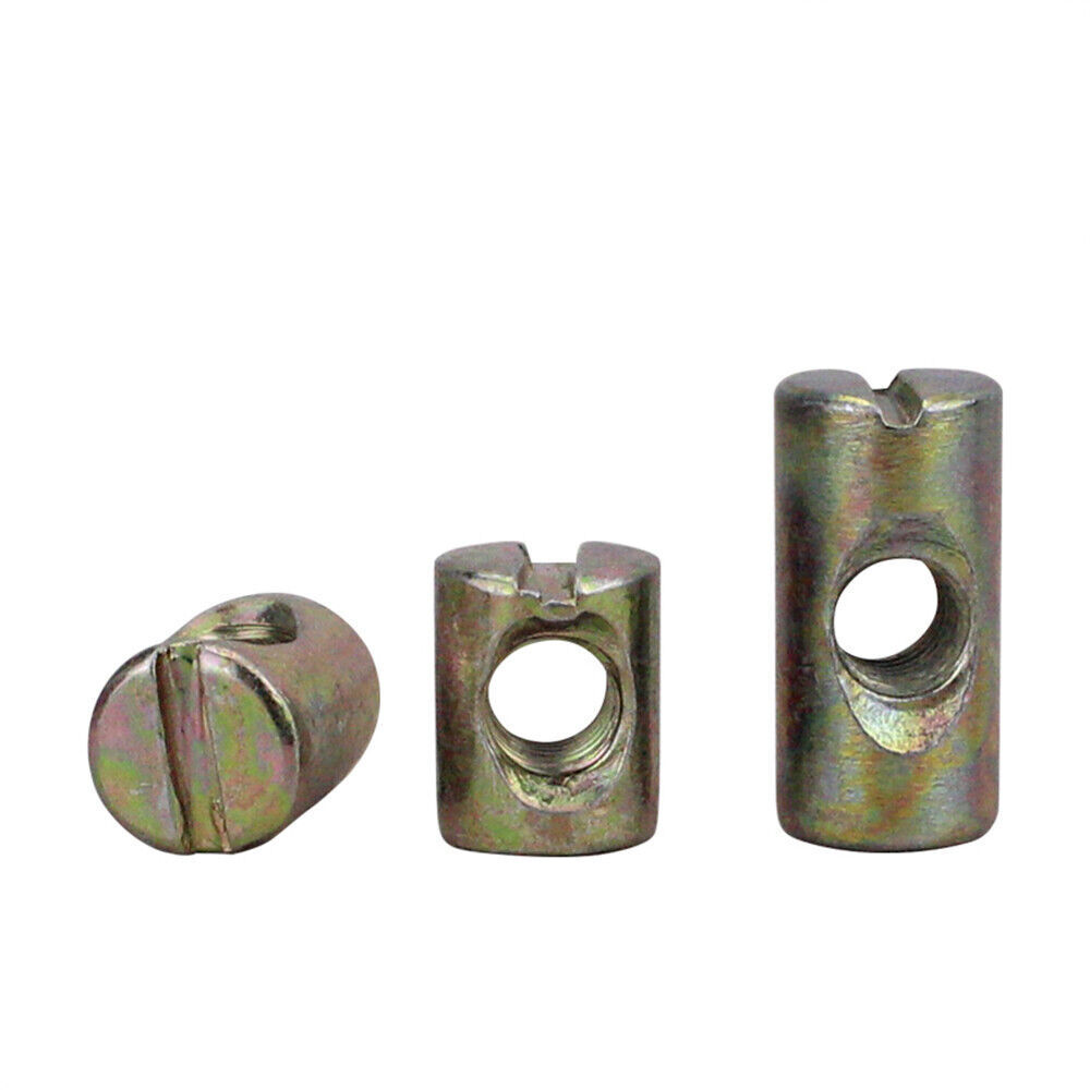 1/4″ M4 M5 M6 M8 M10 Furniture Barrel Nuts Dowel Furniture Cot Embedded Nut