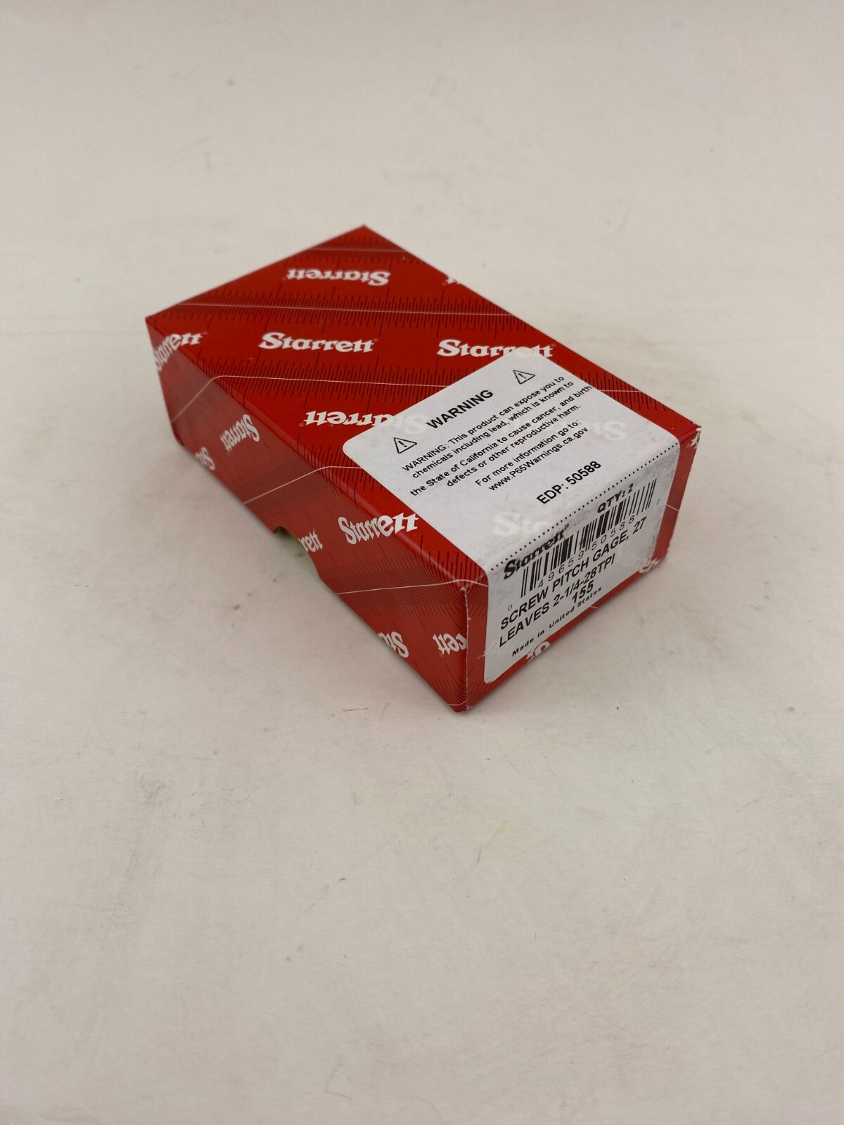 Starrett 155 (50588) Inspection Gauge, 27 Leaves 2-1/4-28 TPI
