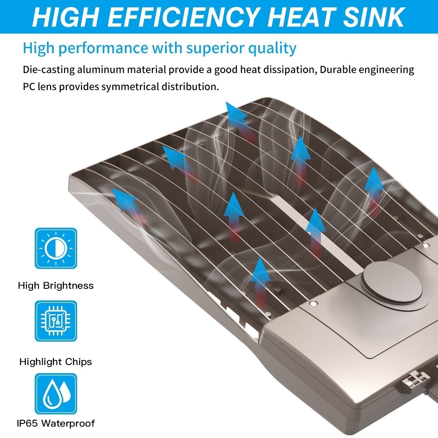 Commercial LED Stadium Light 277-480V 320W Shoebox Pole Security Street Lighting