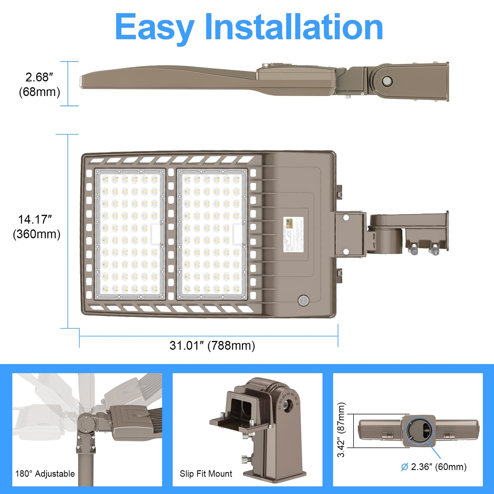 400W LED Parking Lot Light 56000 Lumen,Flood Light Outdoor Street Stadium Light