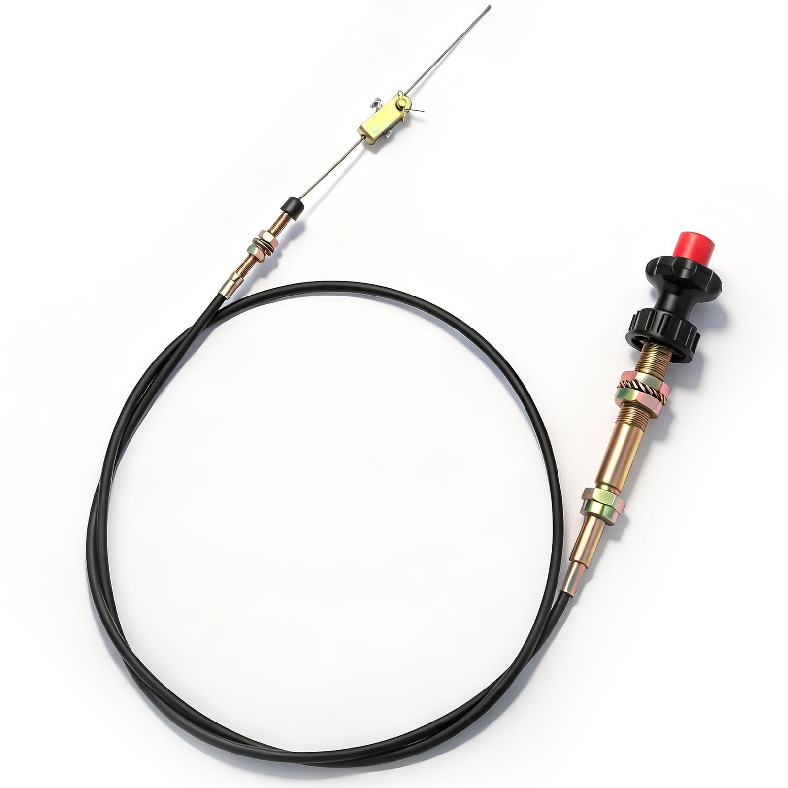 6FT Heavy Duty Vernier Adjustable Lock Control Cable VCGTX06 | Red Push-Pull Thr