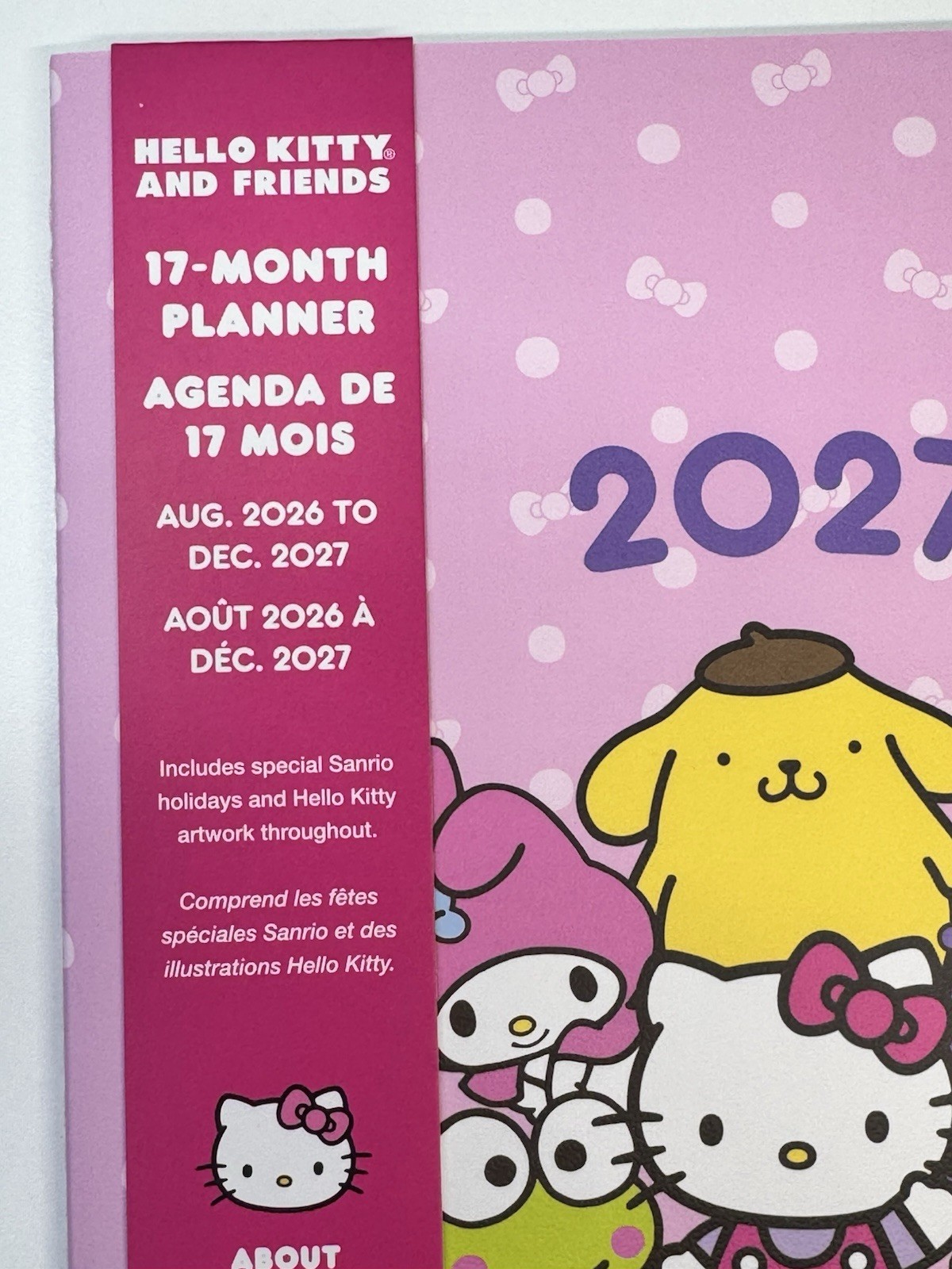 2026 – 2027 Sanrio HELLO KITTY 17 Months Monthly Planner Pink Size MEDIUM