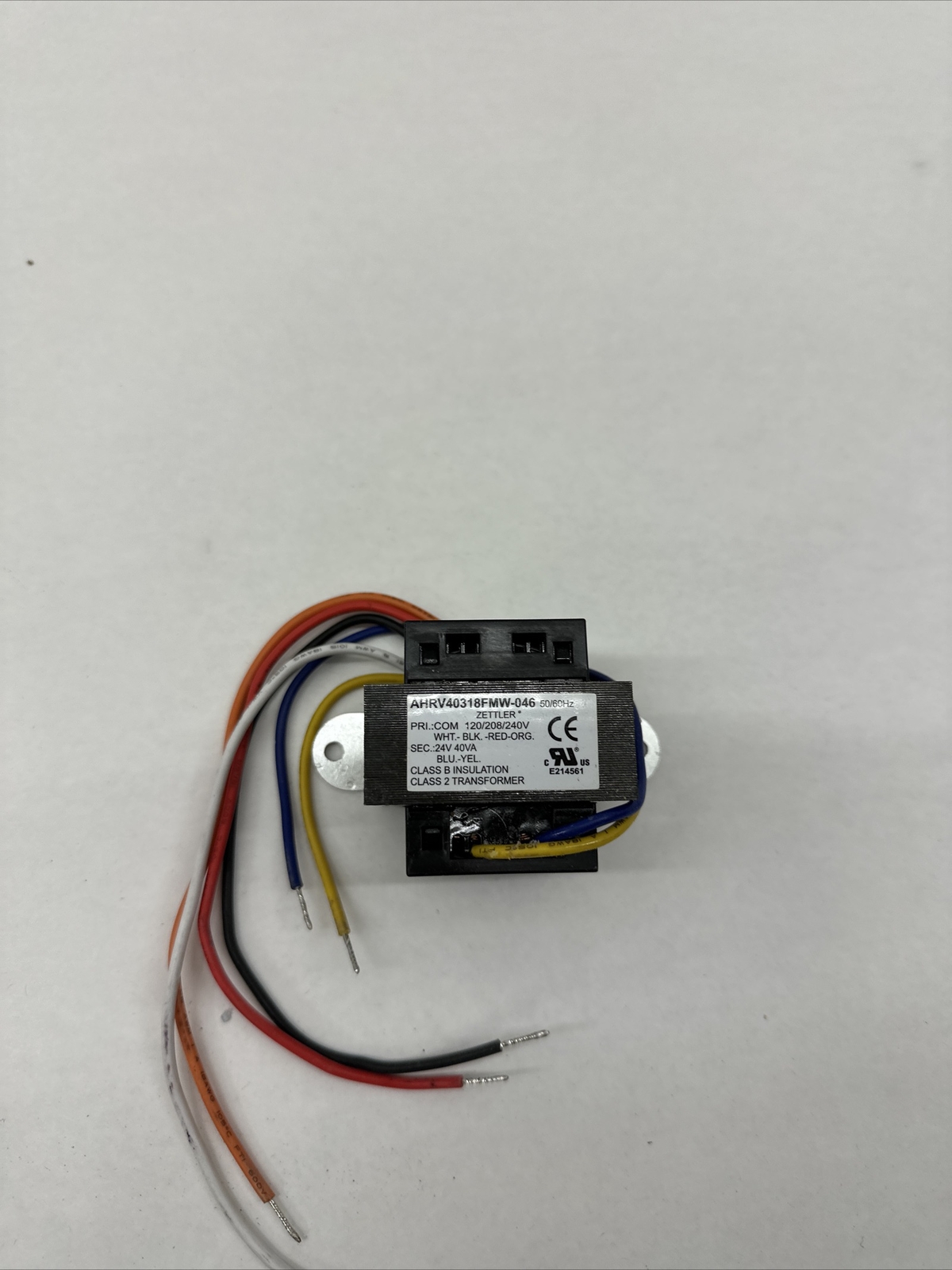 ZETTLER AHRV40318FMW-046 CLASS 2 TRANSFORMER 208/240V 50/60HZ New, Open Box