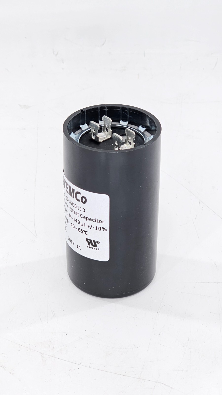 TEMCo 124-149 uf/MFD 220-250 VAC volts Round Start Capacitor 50/60 Hz