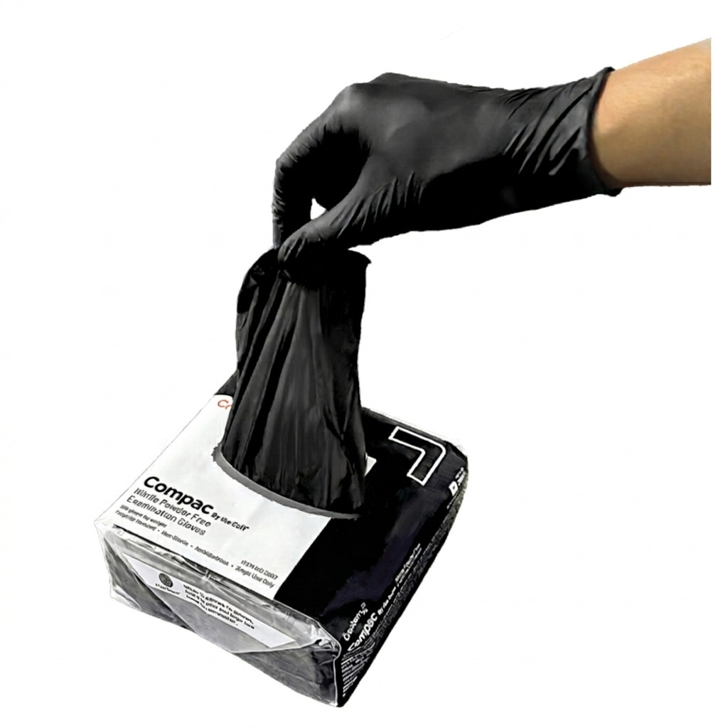 Cranberry CR3907 Compac Nitrile Exam Gloves Medium 100/Pk