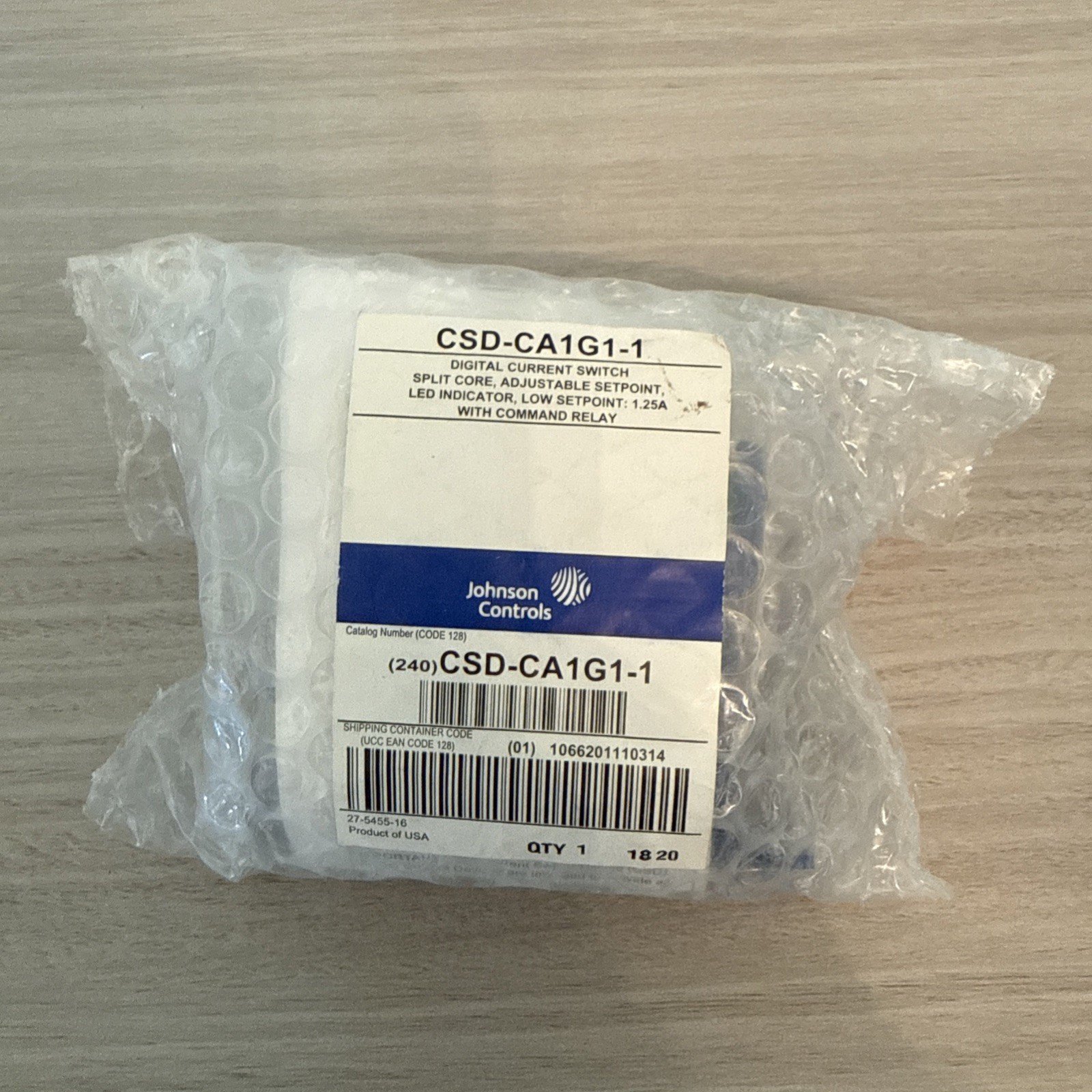 Johnson Controls CSD-CA1G1-1 Digital Current Switch