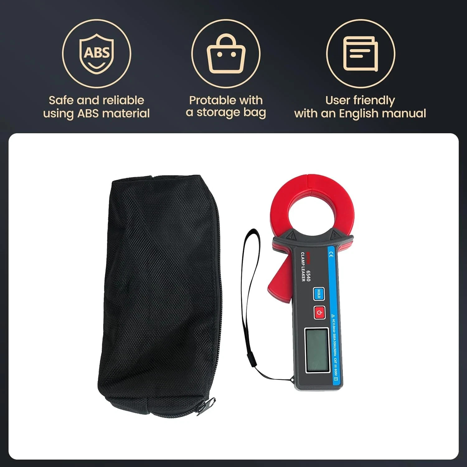 High Precision 6540 Low Current Clamp Meter, 10µA Resolution, 300A Max