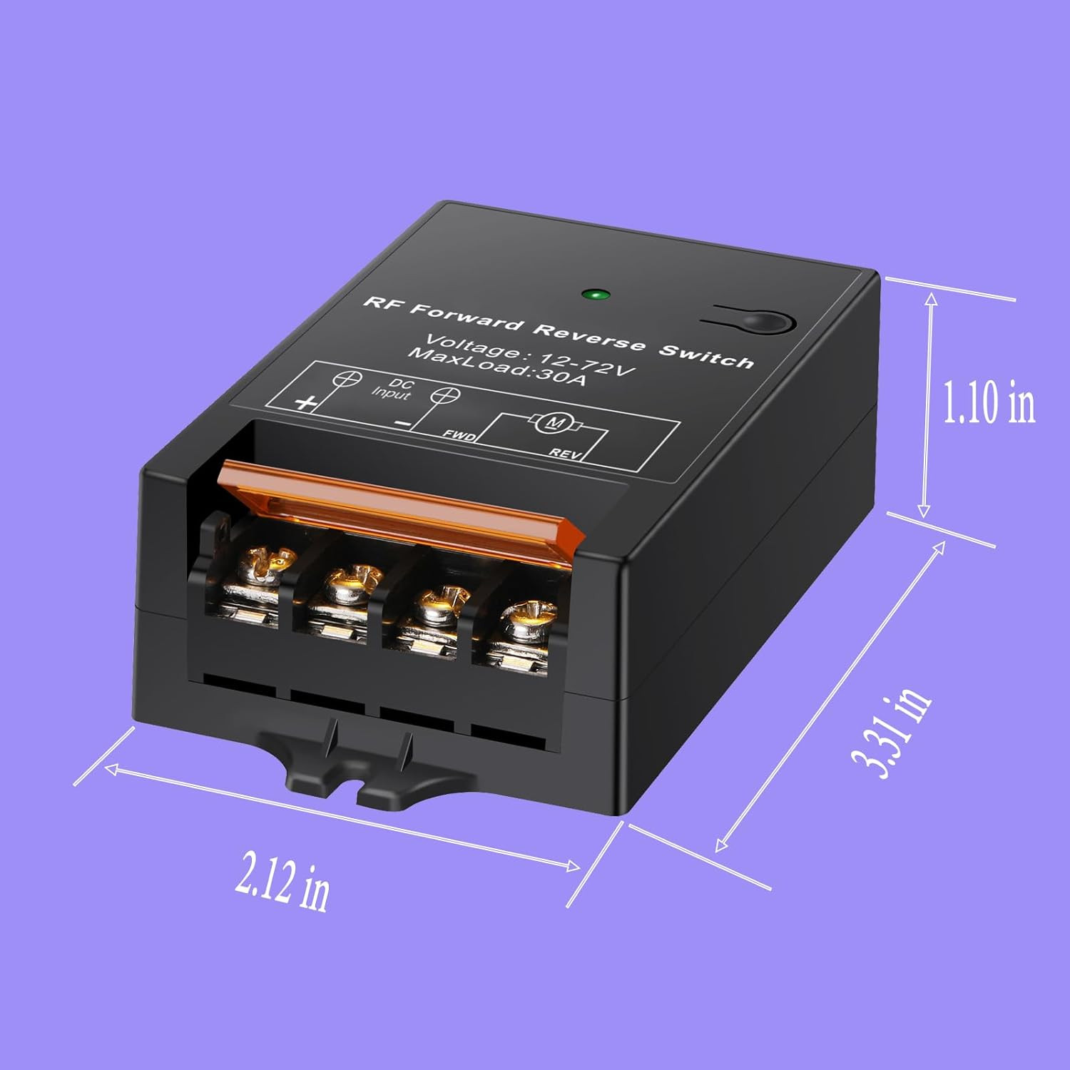 Forward Reverse Switch with Remote MaxLoad 30A for 12V-72V Linear Actuator