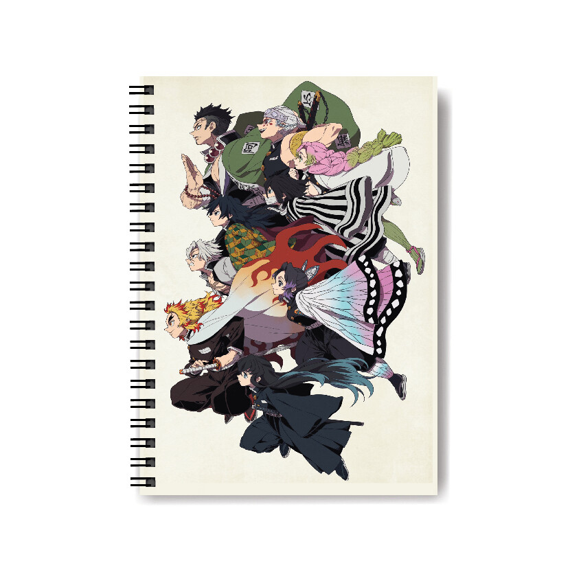 A5 Notebook Sidebind Anime Design Cardcover Book Lined Journal School Office