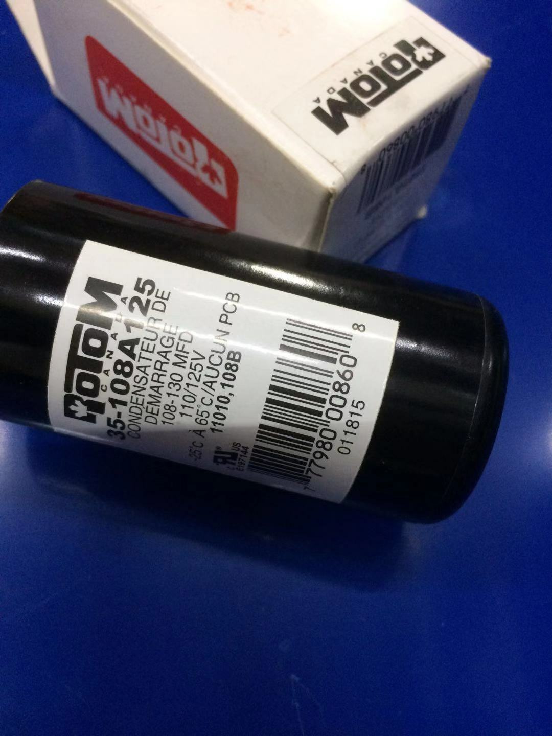 ROTOM 35-108A125 START CAPACITOR 110/125V 108 – 130 MFD