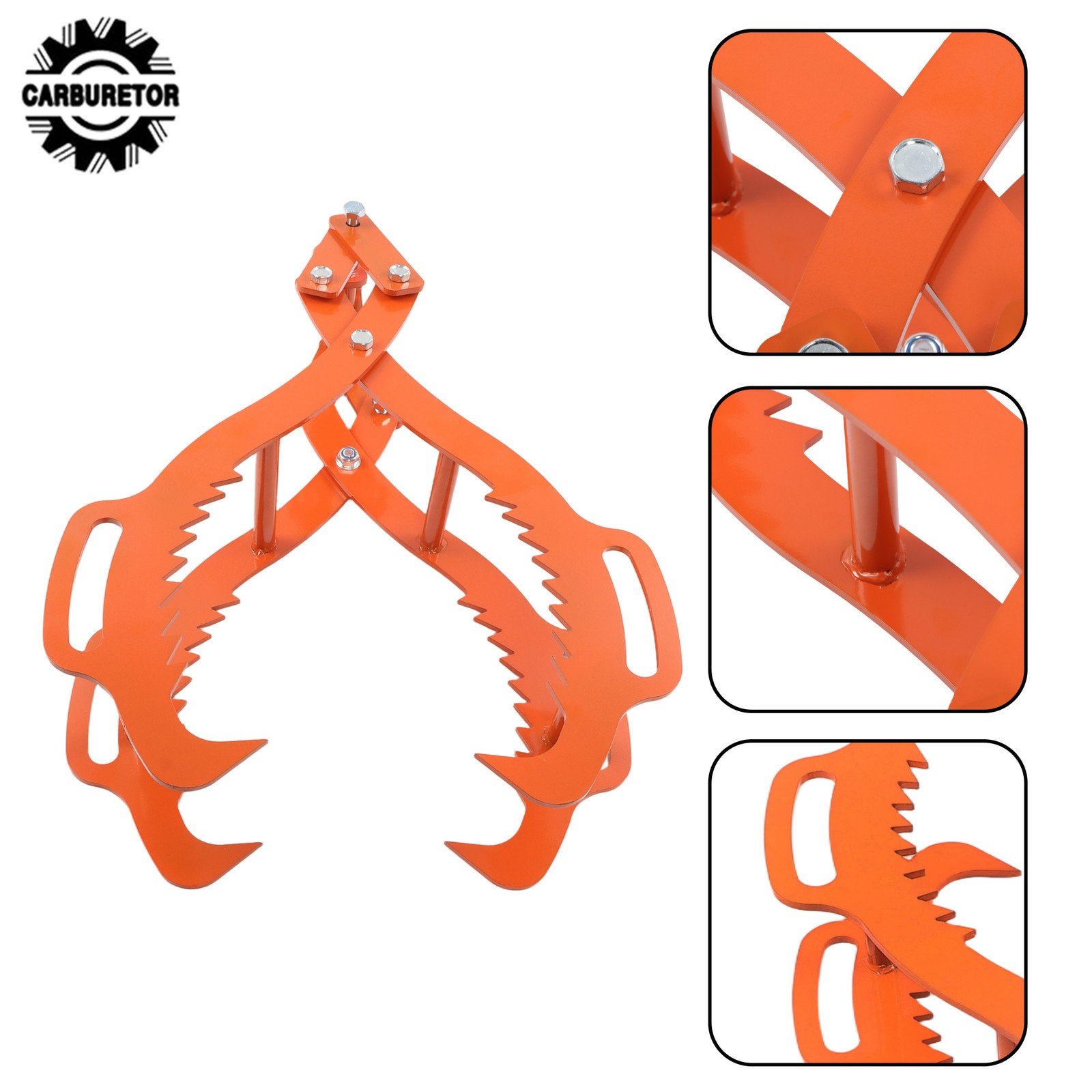 32 in Log Lifting Tongs 4 Claw Steel Swivel Dragging Tongs For Lifting & Felling
