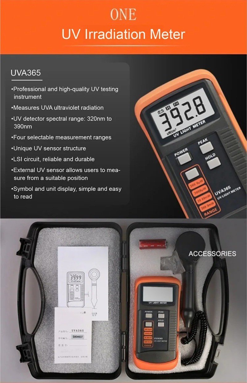 Ultraviolet Radiation Illuminance Meter Tester and Irradiance Meter Precise