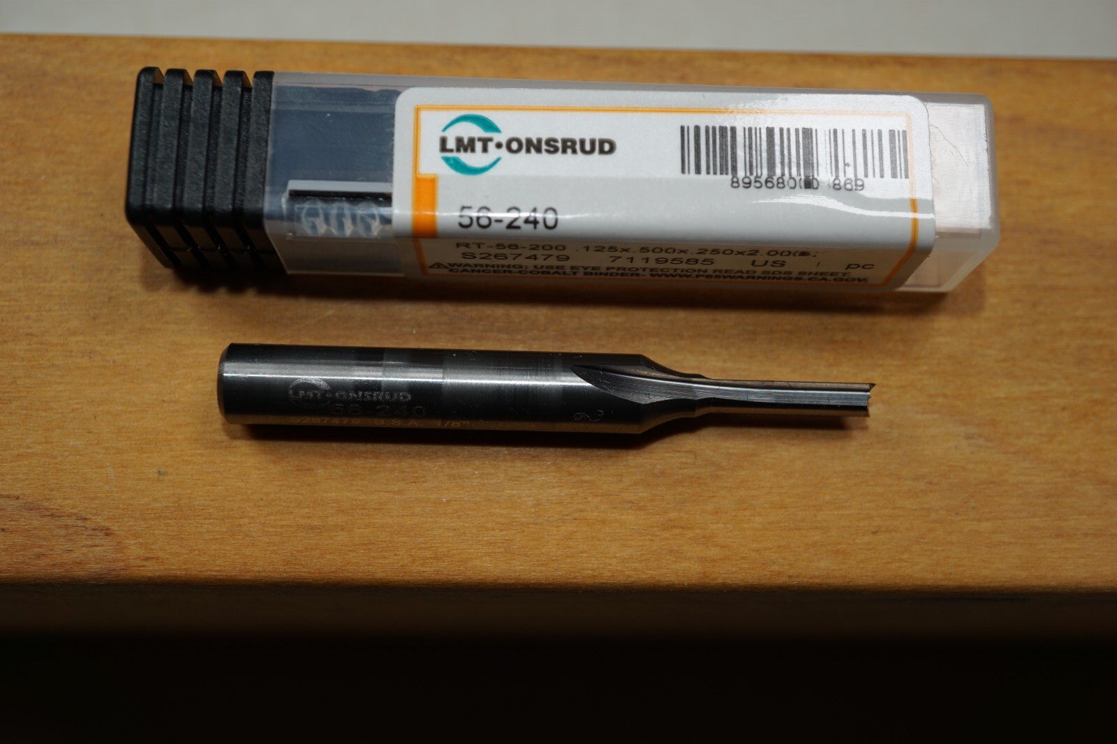 Wood and Composites 1/8″ Solid Carbide Two Flute Router Bit LMT-ONSRUD 56-240