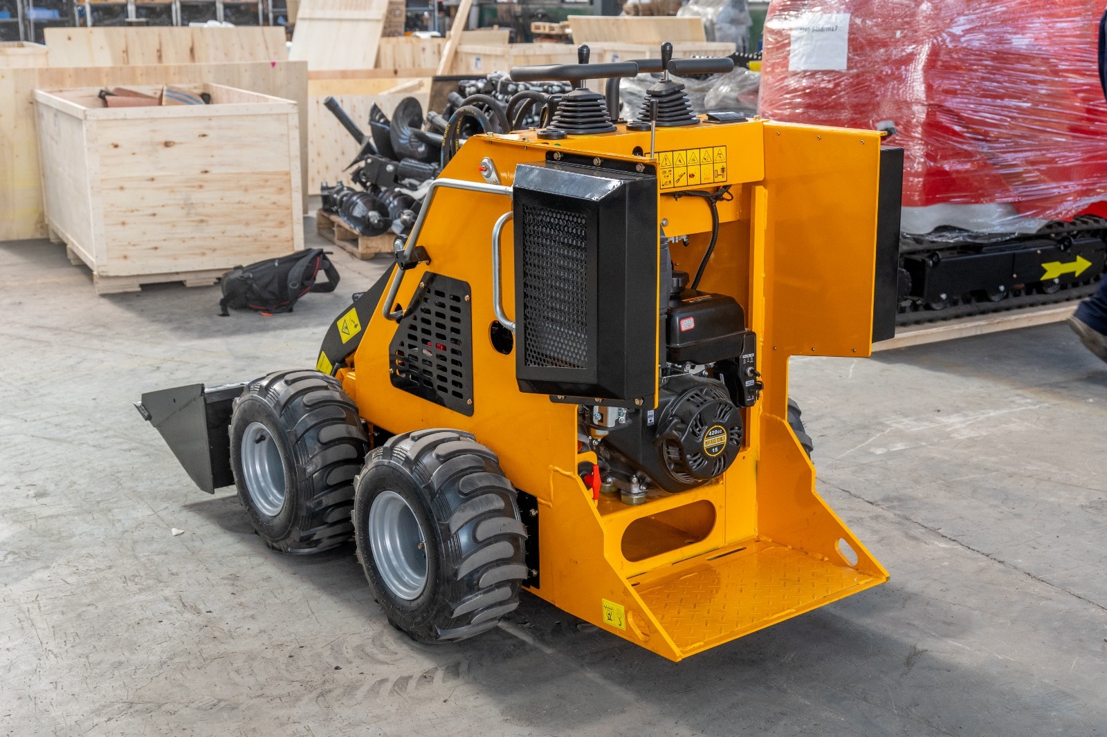 Wheel Mini Skid Steer Loader Stand On 13.5HP b&s Engine 320kg pick up