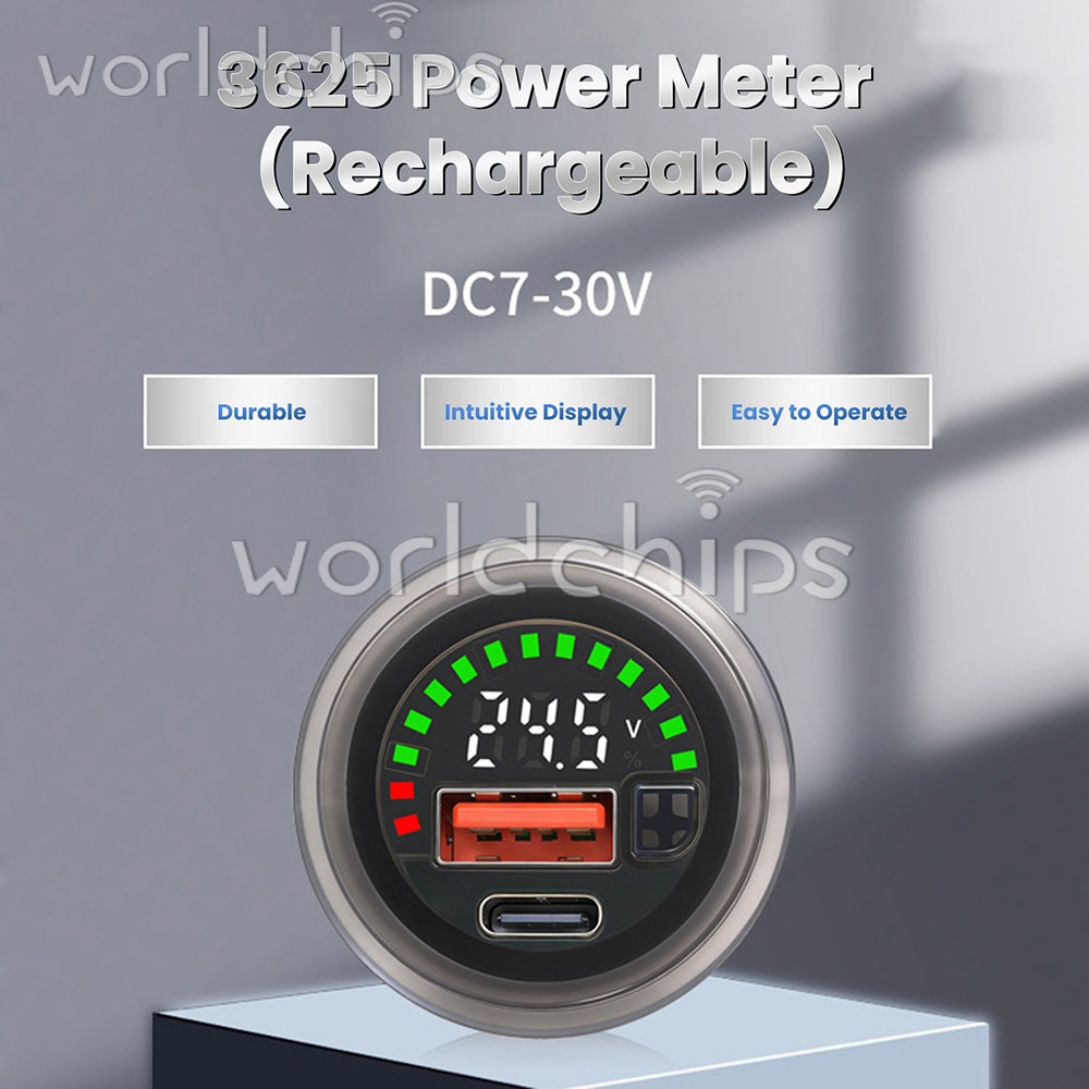 DC 7-30V Waterproof Digital Voltage Battery Capacity Level Indicator Voltmeter