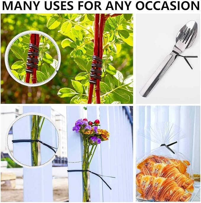 400 Pcs Twist Ties for Bags 5″ Cable Ties Bag Twist Ties for Cord Twist Bread