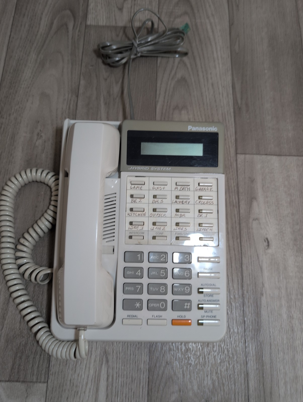 Panasonic KX-T7030 White Digital Corded Phone With 2-Line Backlit LCD Display