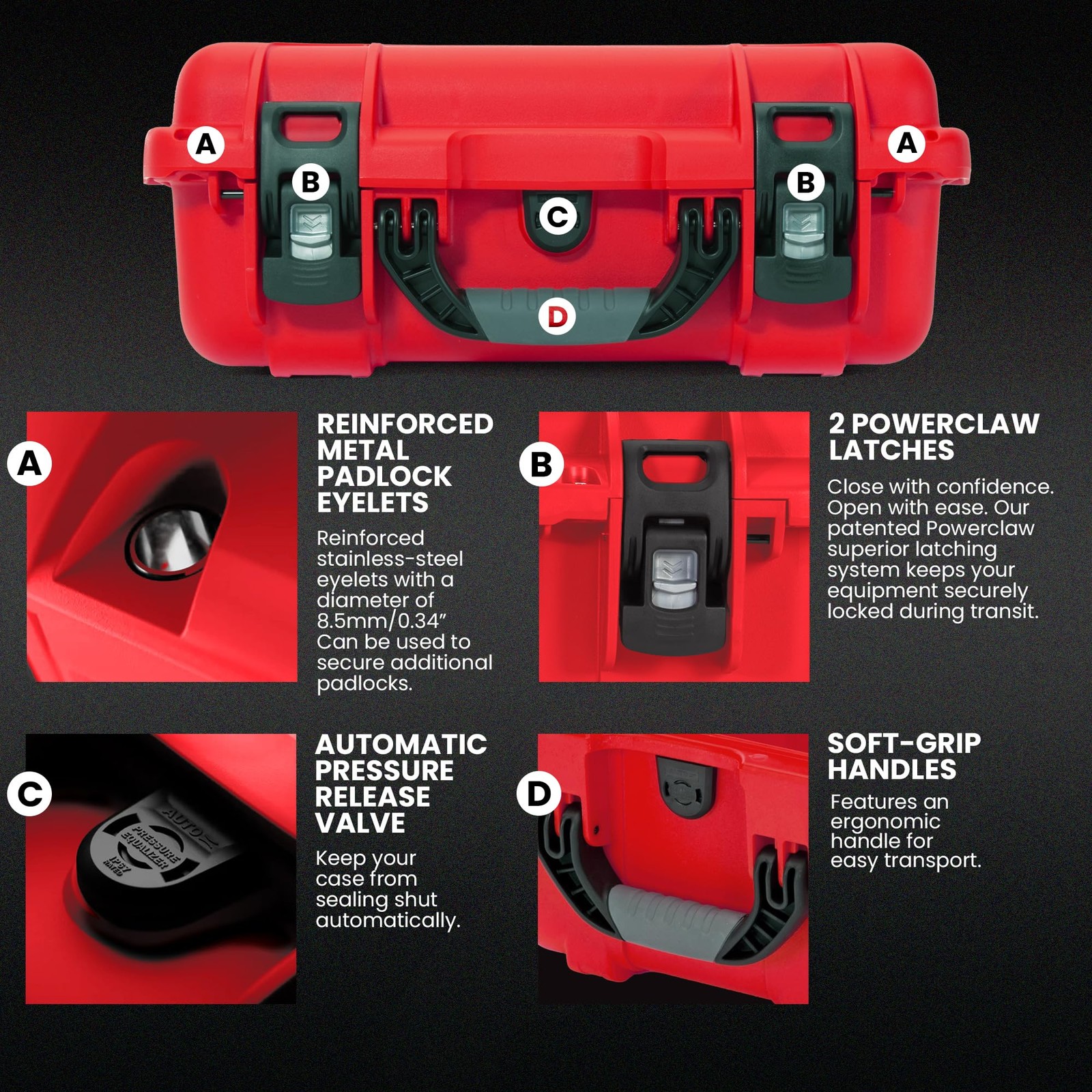 Nanuk 920 Waterproof First Aid Medical First Aid Organizer Case Ip67-Rated
