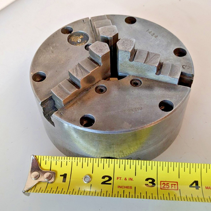 4″ 3-Jaw Buck adjustru Lathe Chuck with both Jaw Sets