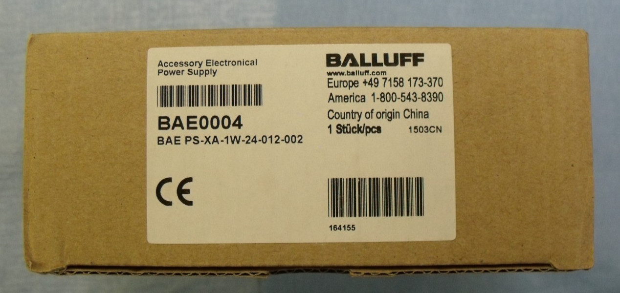NIB Balluff BAE0004 BAE PS-XA-1W-24-012-002 POWER SUPPLY