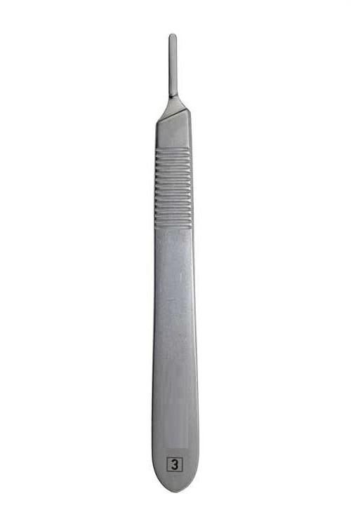 100 Surgery Scalpel Blades #10 with #3 Metal Handle Suitable for Dermaplaning
