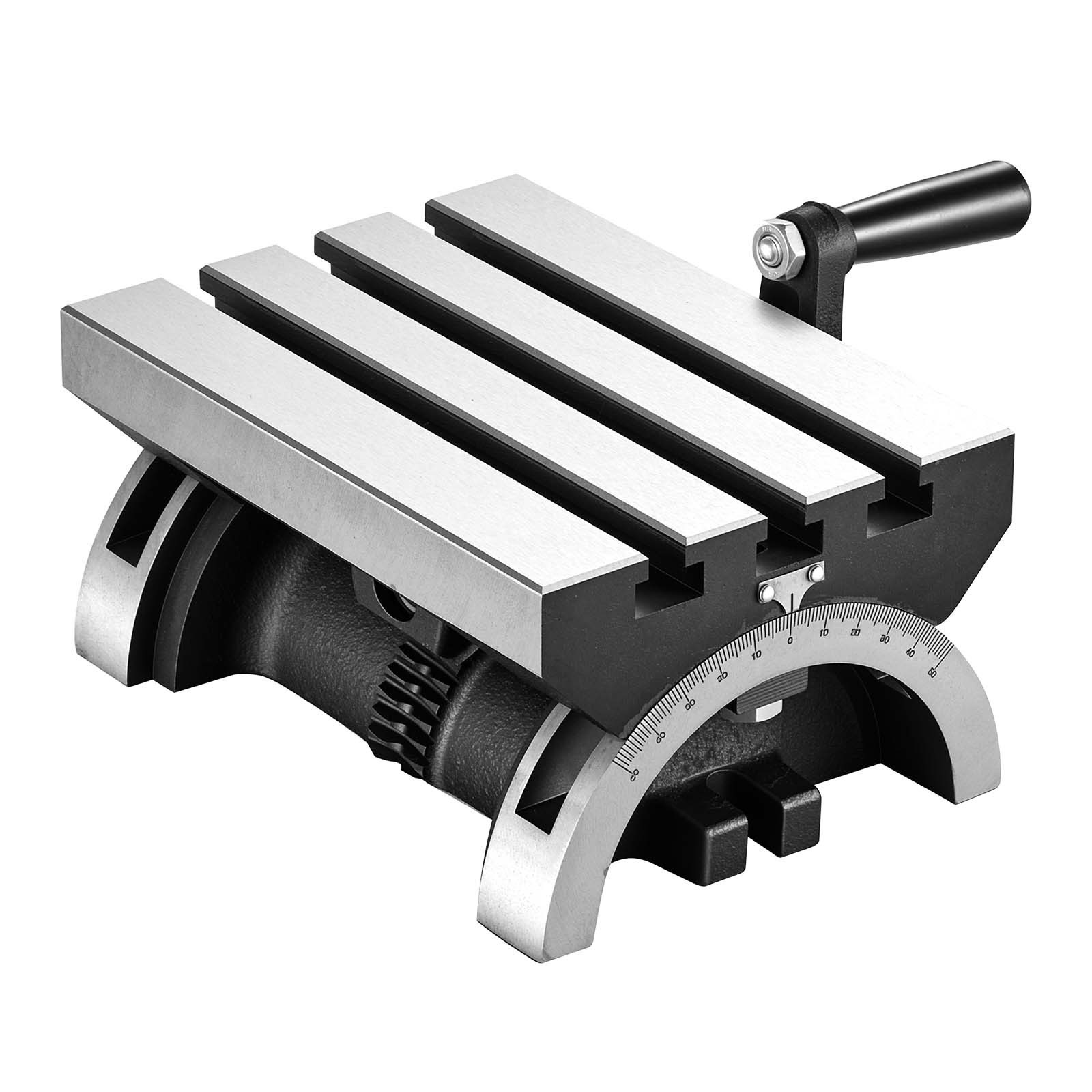 Uimoso Rotary Table 7×5 in Tilting Milling Table Cast Iron Adjustable 0-45°