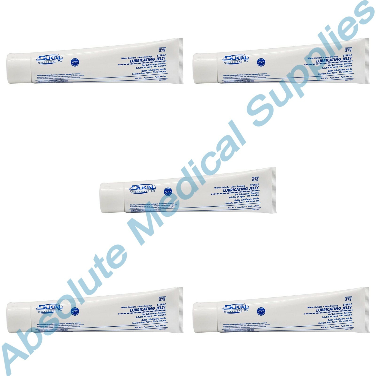 *5-Pack* DeRoyal Water Soluble Lubricant 2 Ounces Sterile 31-704